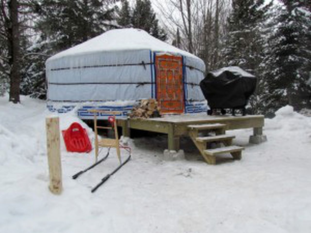 Luxury Yurt Camping for Four Guests in Mattawa, Ontario, Canada