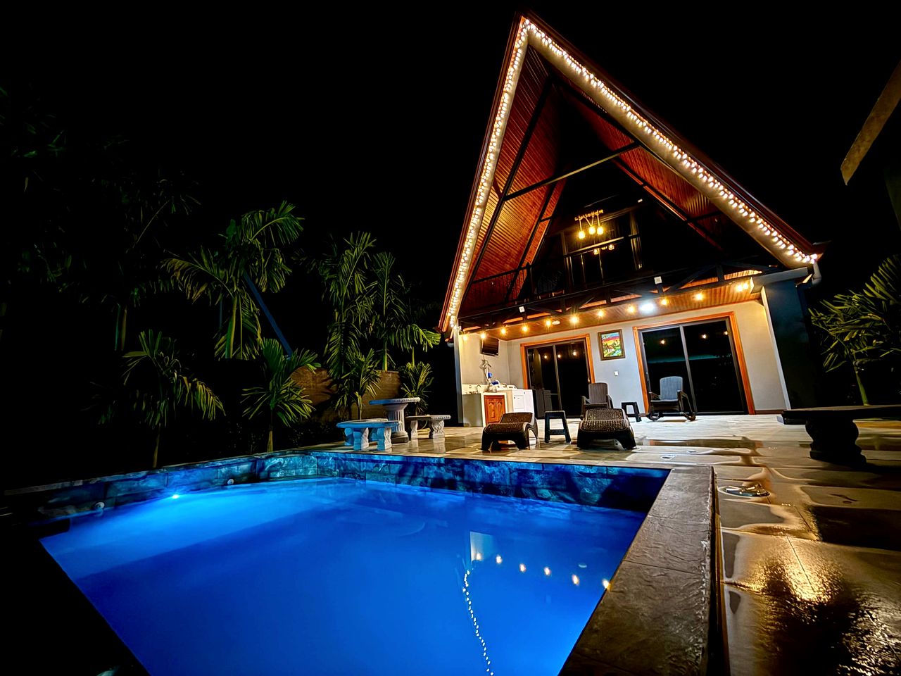 Secluded A-Frame Chalet with Private Pool and Volcano Views near La Fortuna, Costa Rica