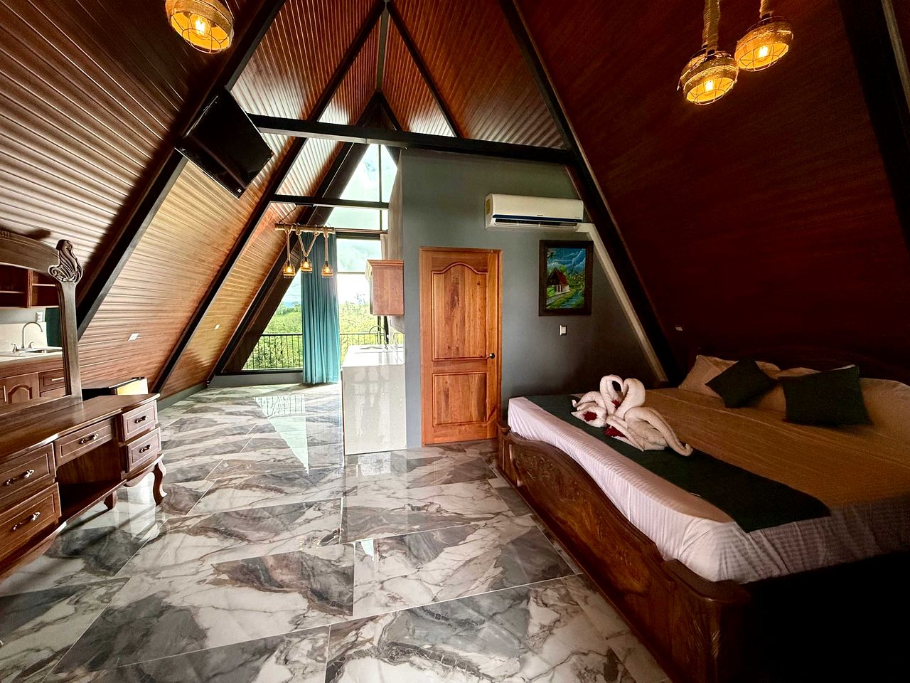 Secluded A-Frame Chalet with Private Pool and Volcano Views near La Fortuna, Costa Rica