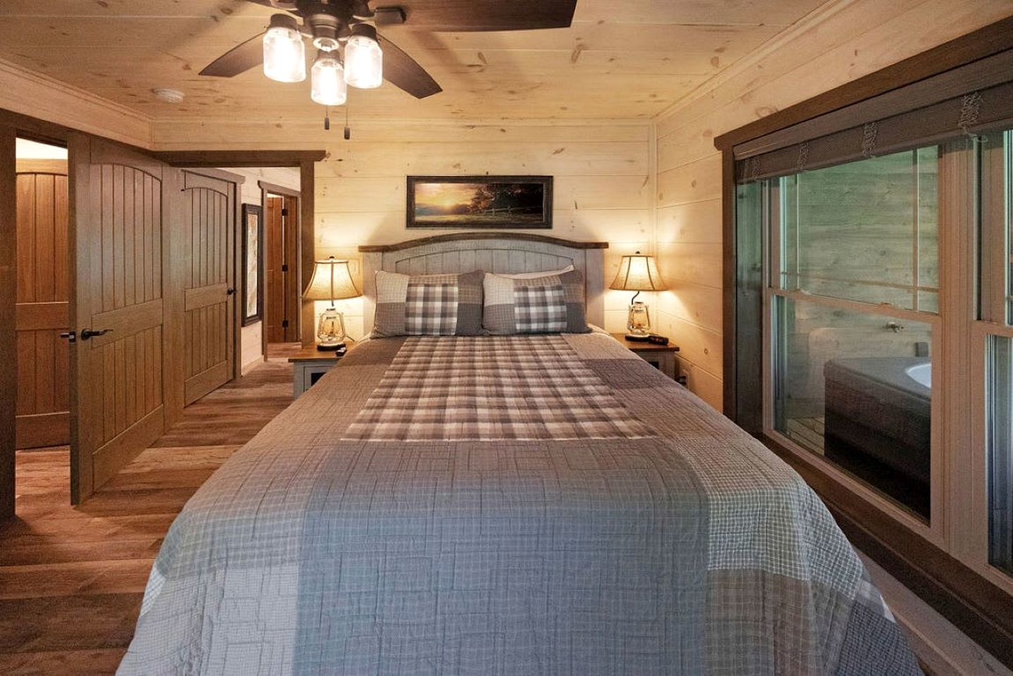 Modern Luxury Cabin with Hot Tub near Winfield Dunn Pkwy in Sevierville, TN