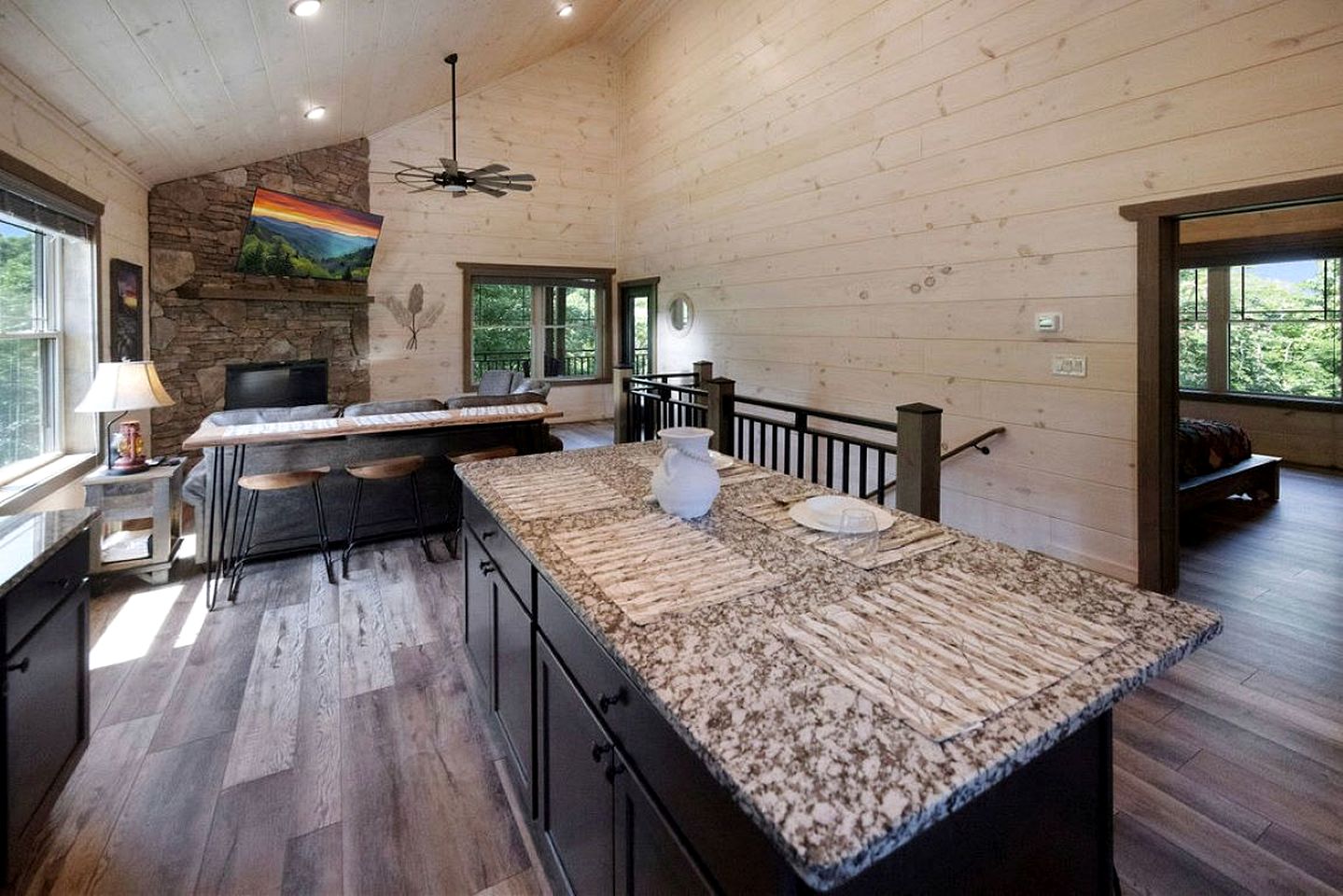 Modern Luxury Cabin with Hot Tub near Winfield Dunn Pkwy in Sevierville, TN