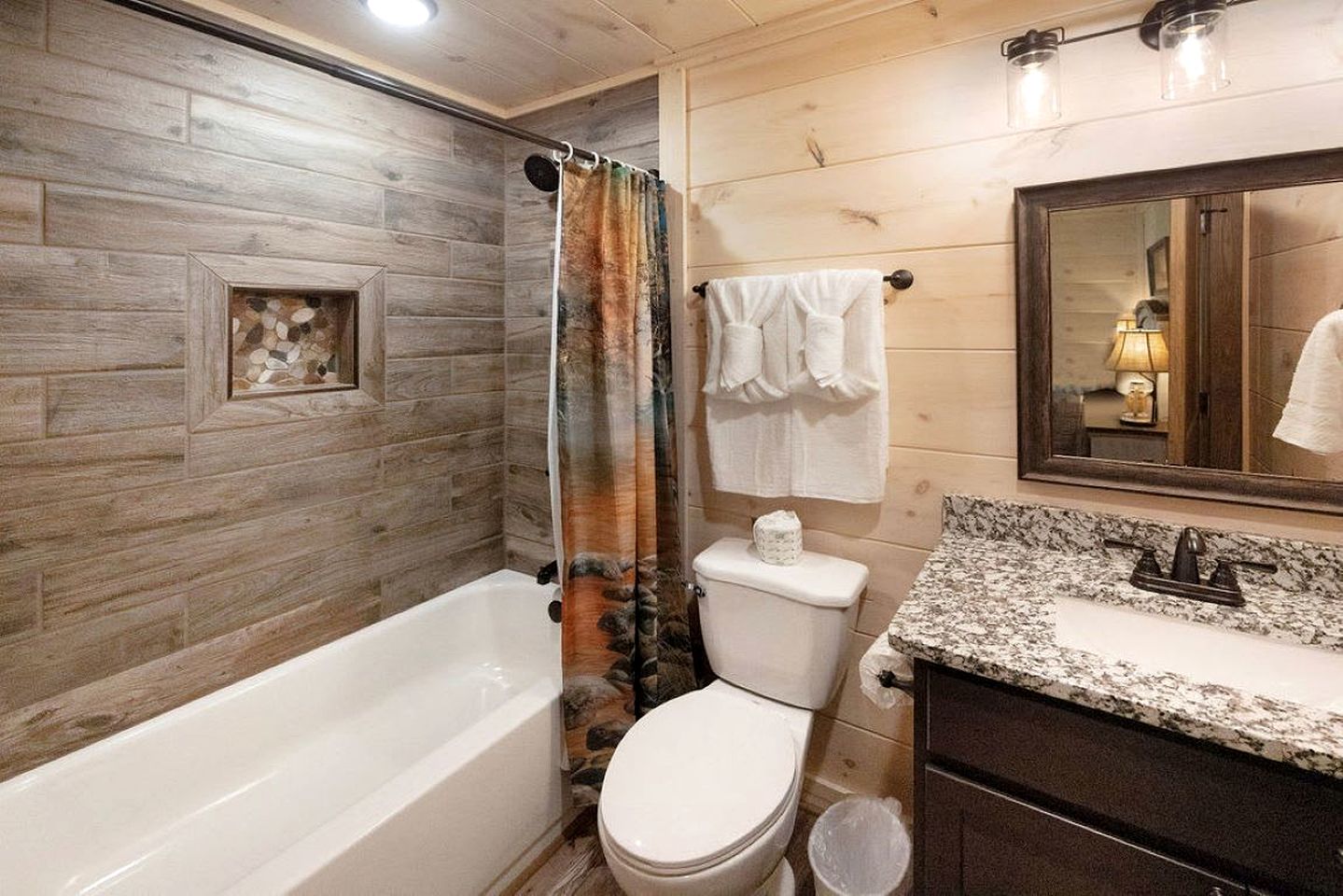Modern Luxury Cabin with Hot Tub near Winfield Dunn Pkwy in Sevierville, TN