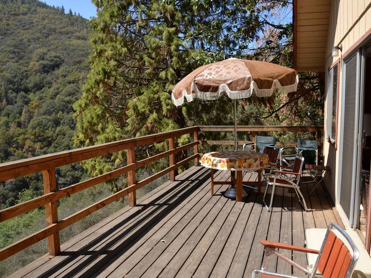 Rustic Cabin Rental with Incredible Views from Deck in Camp Nelson, California