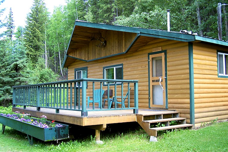  River Fly Fishing Themed Rustic Cabin Lodge Window