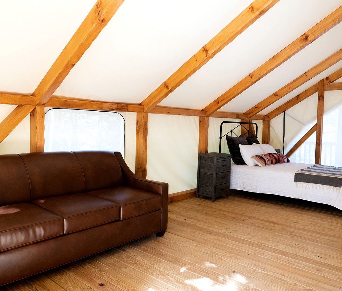 Lake View Glamping Tent with Forest Views in Bostic, North Carolina