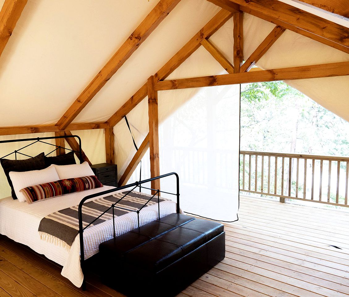 Lake View Glamping Tent with Forest Views in Bostic, North Carolina