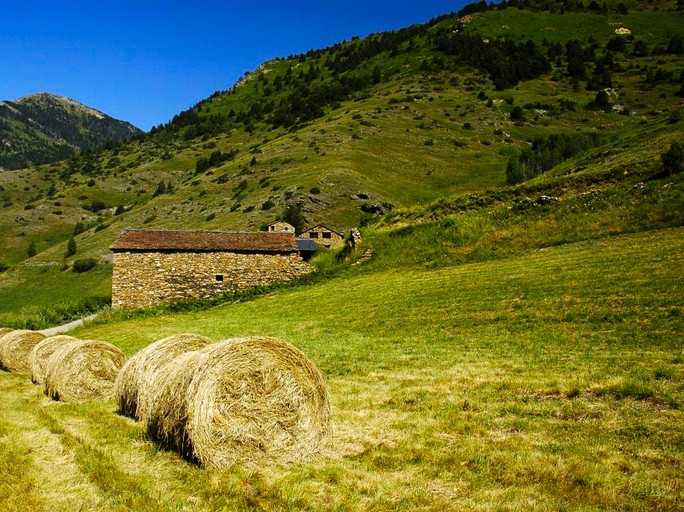 Cabins (Vielha, Catalonia, Spain)