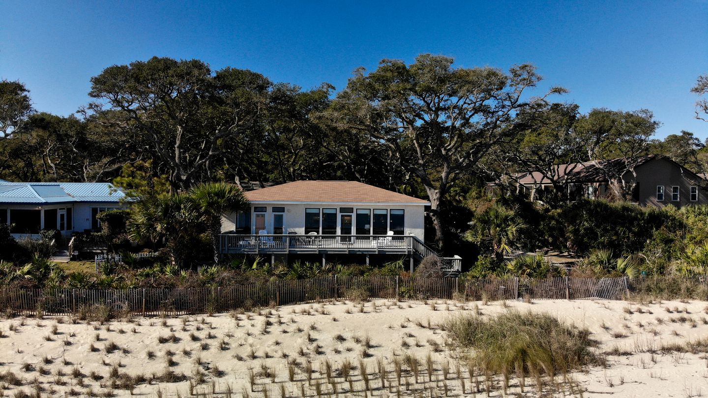 Fabulous Oceanfront Cottage with Pool and Private Beach Entrance in Jekyll Island, Georgia