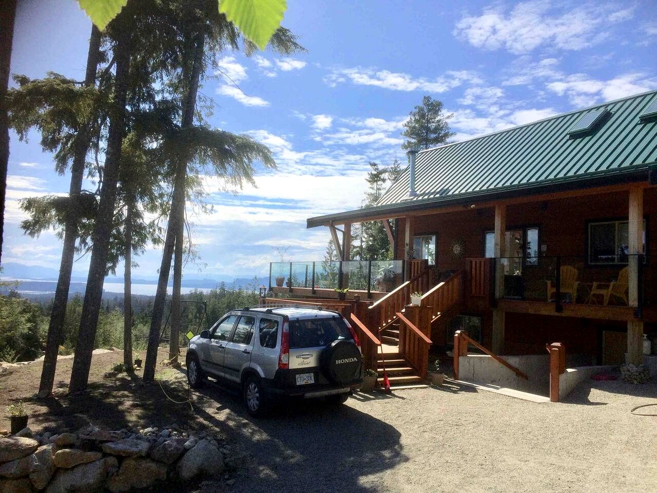 Rustic Cottage with Ocean and Mountain Views near Halfmoon Bay, British Columbia