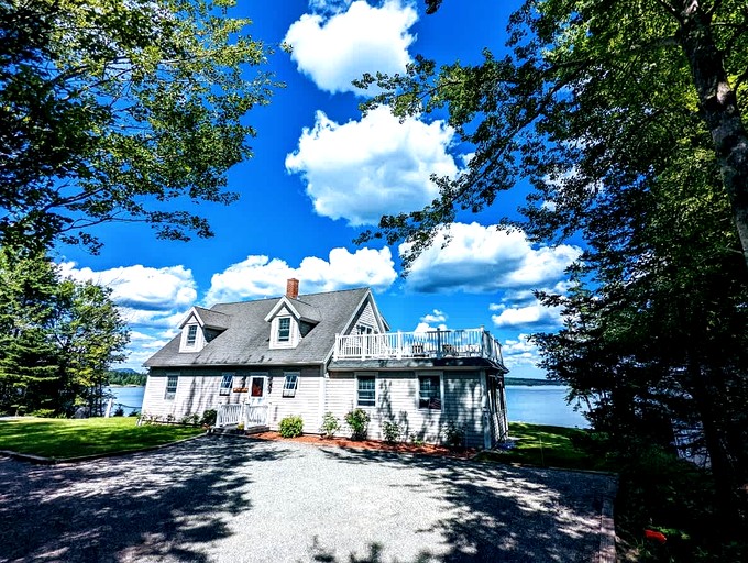 Gorgeous Beach House with Private Beach, Fire Pit & Outdoor Living Near Bar Harbor, Hancock Point Maine