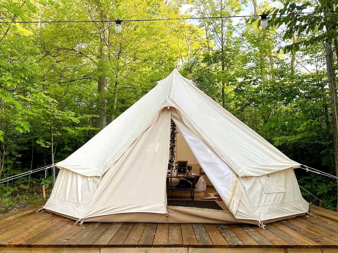 Off-Grid Bell Tent near the Bruce Peninsula in Tobermory, Ontario, Perfect for a Glamping Retreat