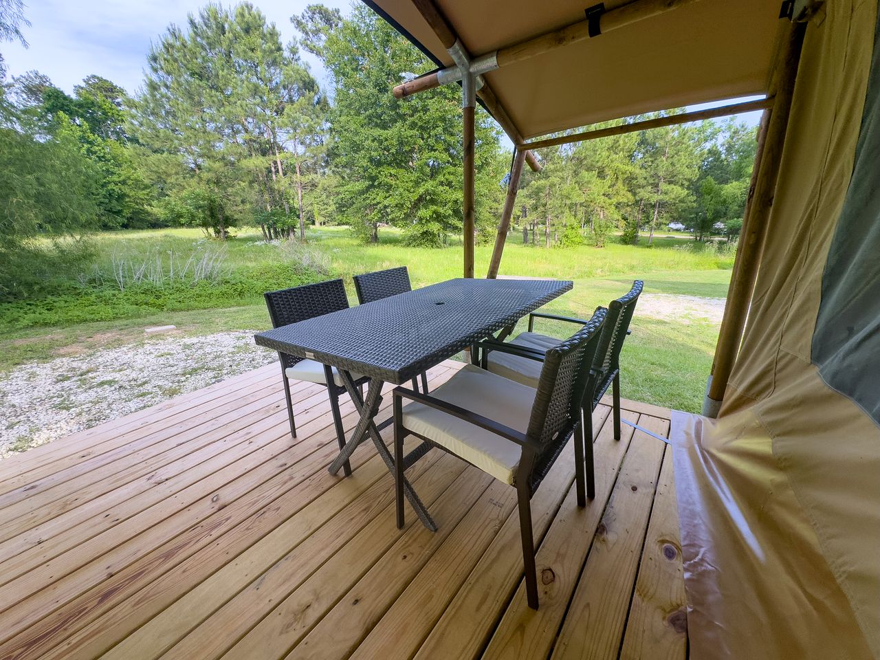 Family-Friendly Safari Tent with Marina Access Near Lake Livingston in Point Blank, Texas