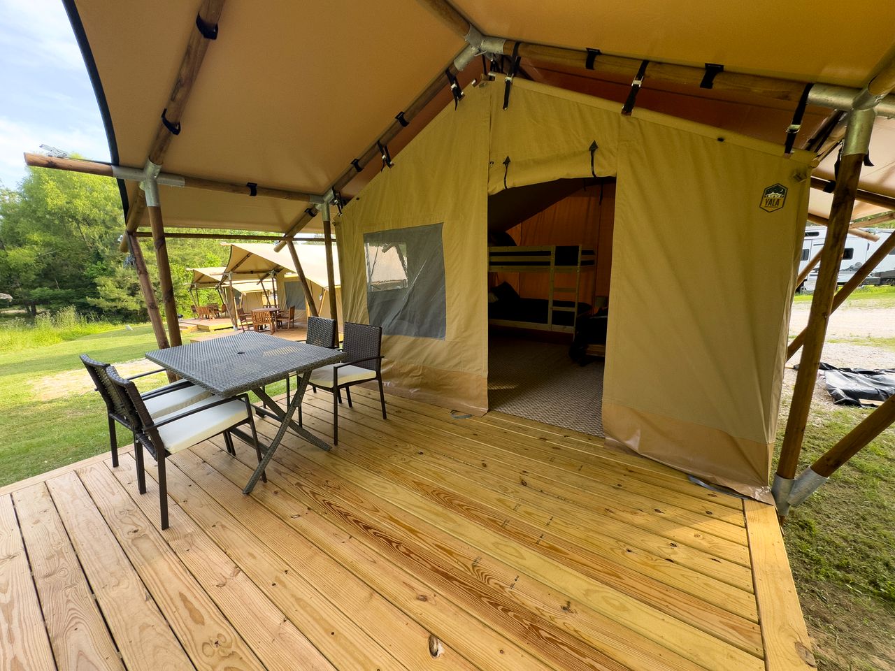 Family-Friendly Safari Tent with Marina Access Near Lake Livingston in Point Blank, Texas