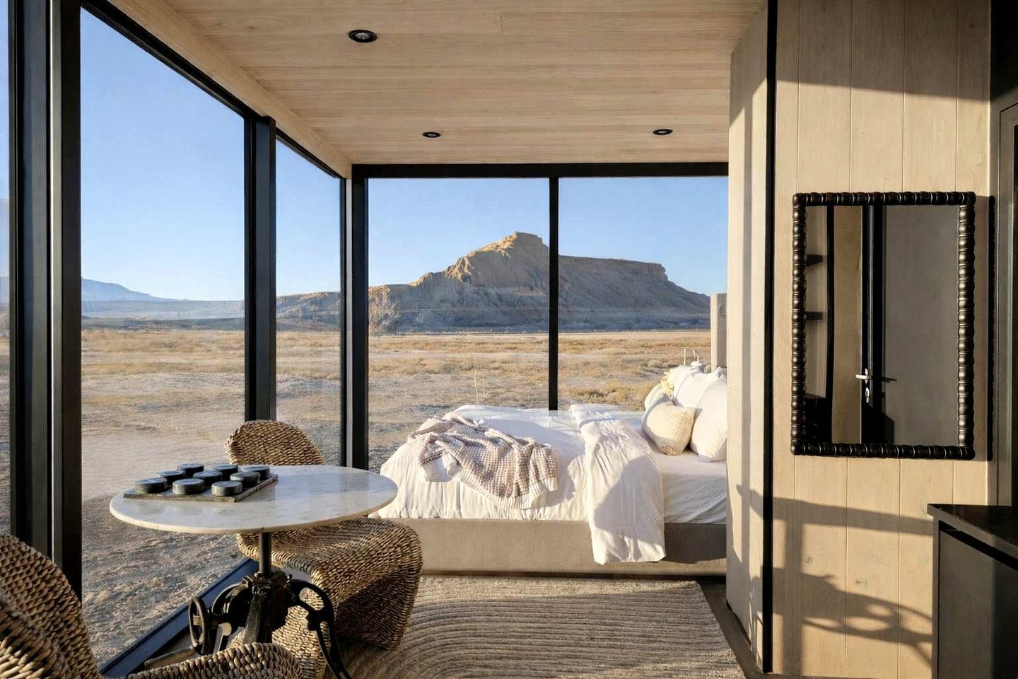 Scandinavian-Inspired Desert Retreat with Mirrored Views | Near Torrey, Utah