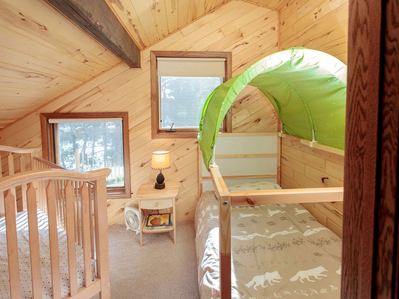 Lakefront Luxury Cabin with Private Beach near Bemidji, Minnesota