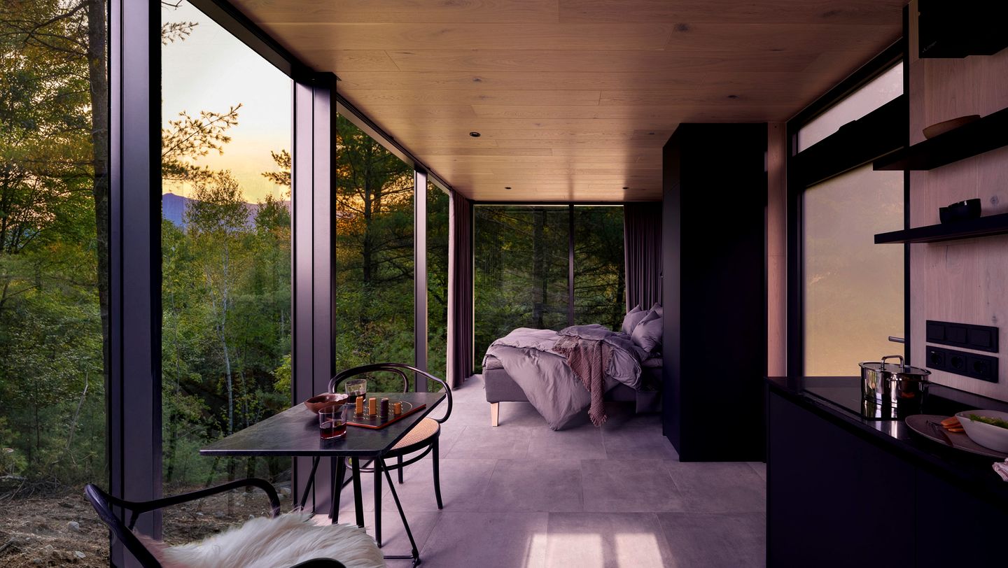 Gorgeous Scandinavian Mirror Glass Cabin in the Adirondacks for an Unforgettable Getaway in Jay, New York