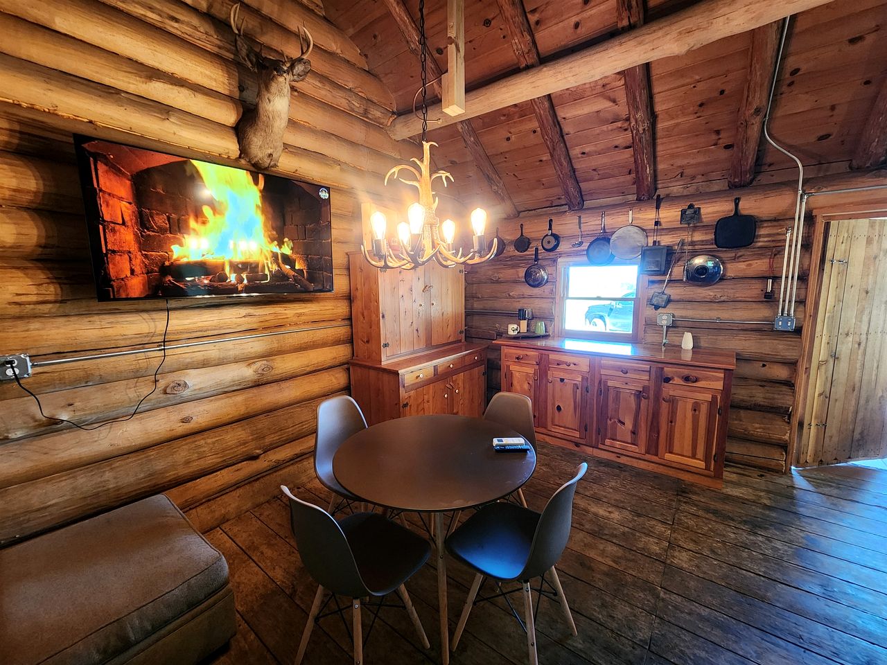 Secluded Rustic Cabins with Private Pond & Trails near ORV Routes in White Cloud, Michigan