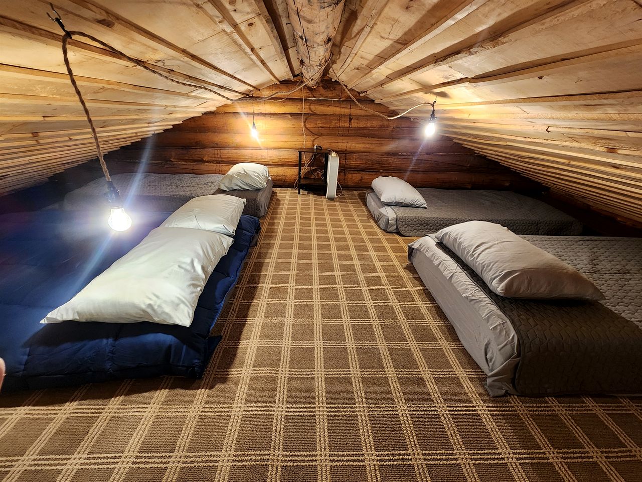 Secluded Rustic Cabins with Private Pond & Trails near ORV Routes in White Cloud, Michigan