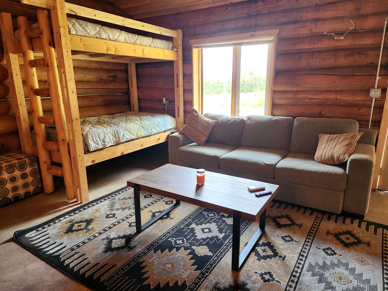 Secluded Rustic Cabins with Private Pond & Trails near ORV Routes in White Cloud, Michigan