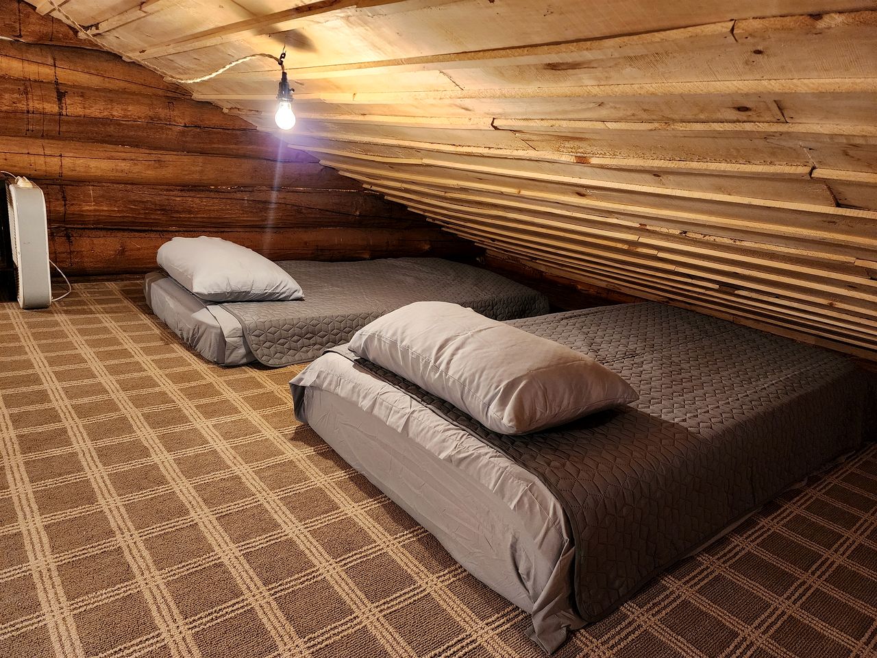 Secluded Rustic Cabins with Private Pond & Trails near ORV Routes in White Cloud, Michigan