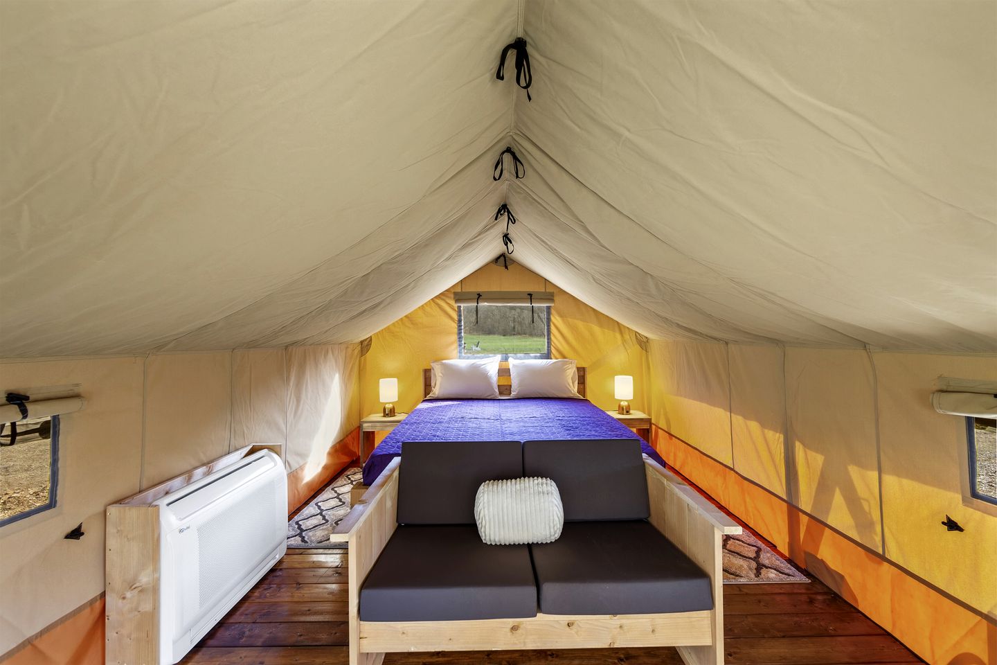 Vibrant Creekside Safari Tent Oasis near Smoky Mountain in Tennessee