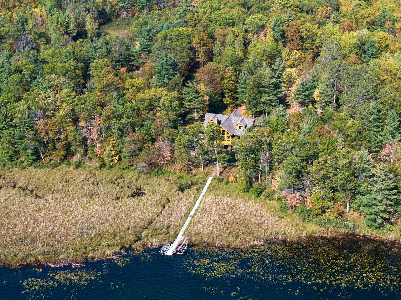 Incredible Lakefront Family Cabin with Boat Dock and Pontoon on Osprey Lake, Wisconsin