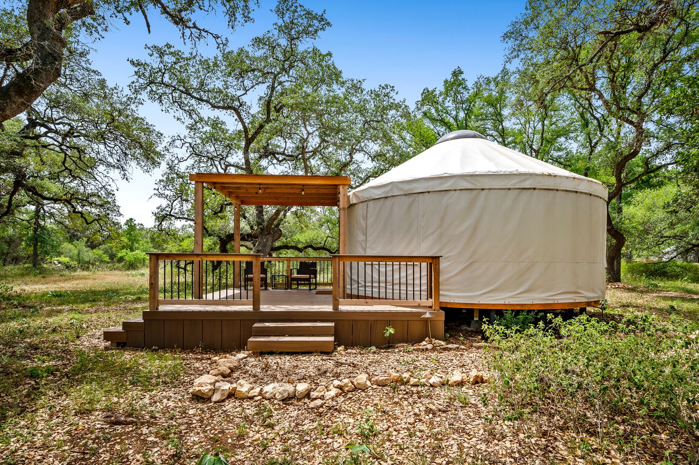 Romantic Glamping Yurt near Canyon Lake, Perfect for an Escape from San Antonio, Texas