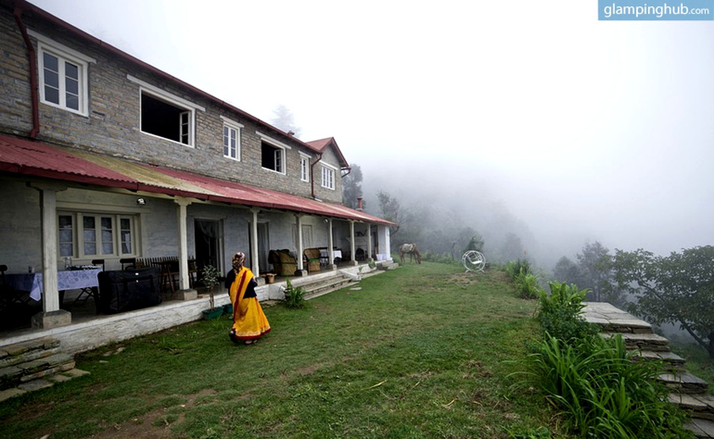 Bedside Mountain Vistas from Luxury Suite for Two in the Himalayas, India