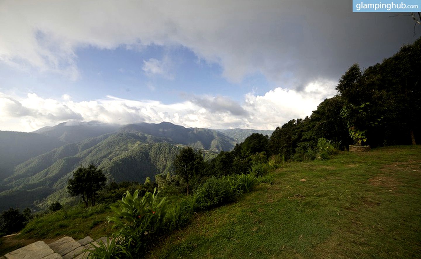 Bedside Mountain Vistas from Luxury Suite for Two in the Himalayas, India