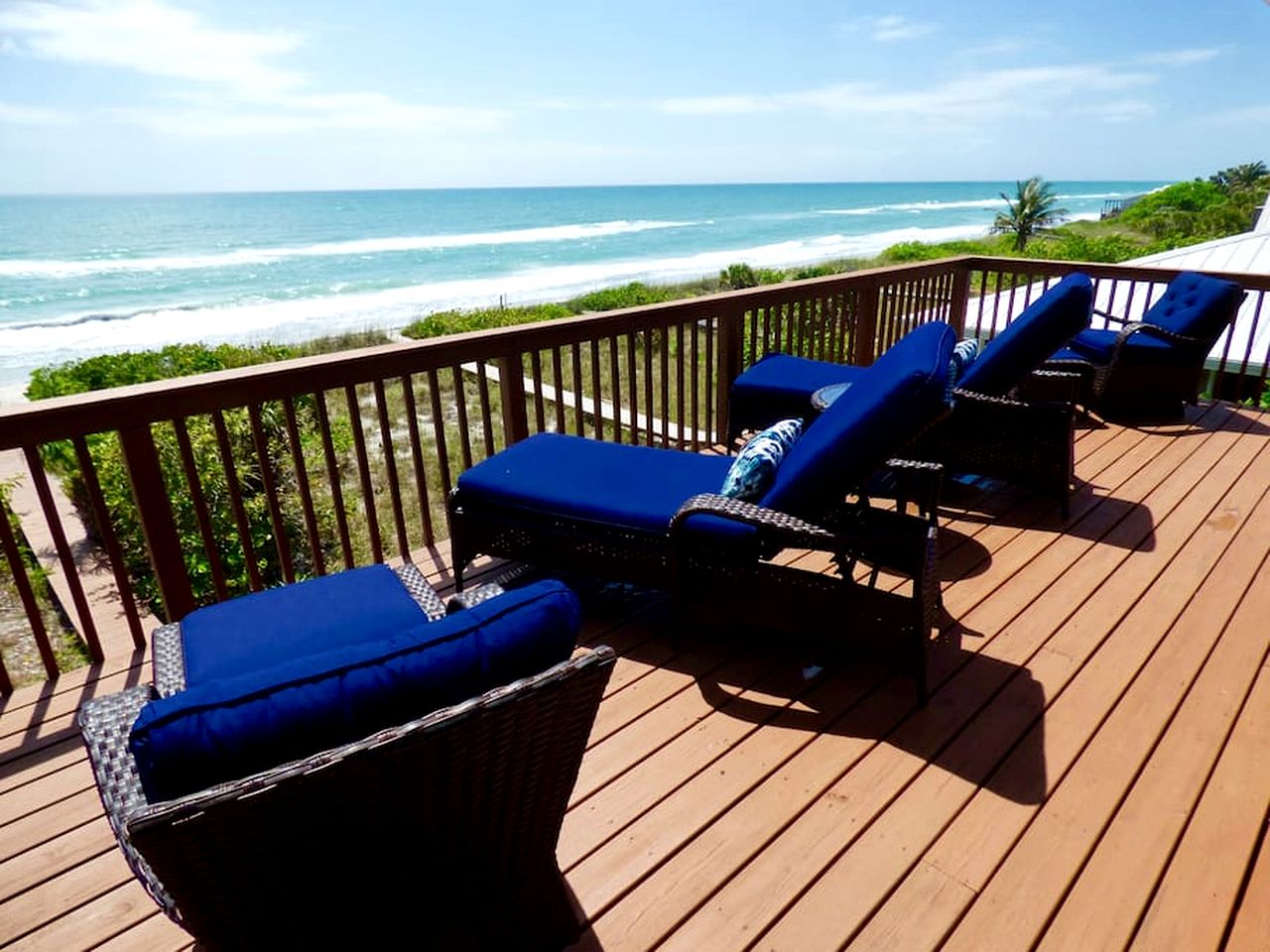 Secluded Beachfront Vacation Home with Private Boardwalk on Little Gasparilla Island near Boca Grande, Florida