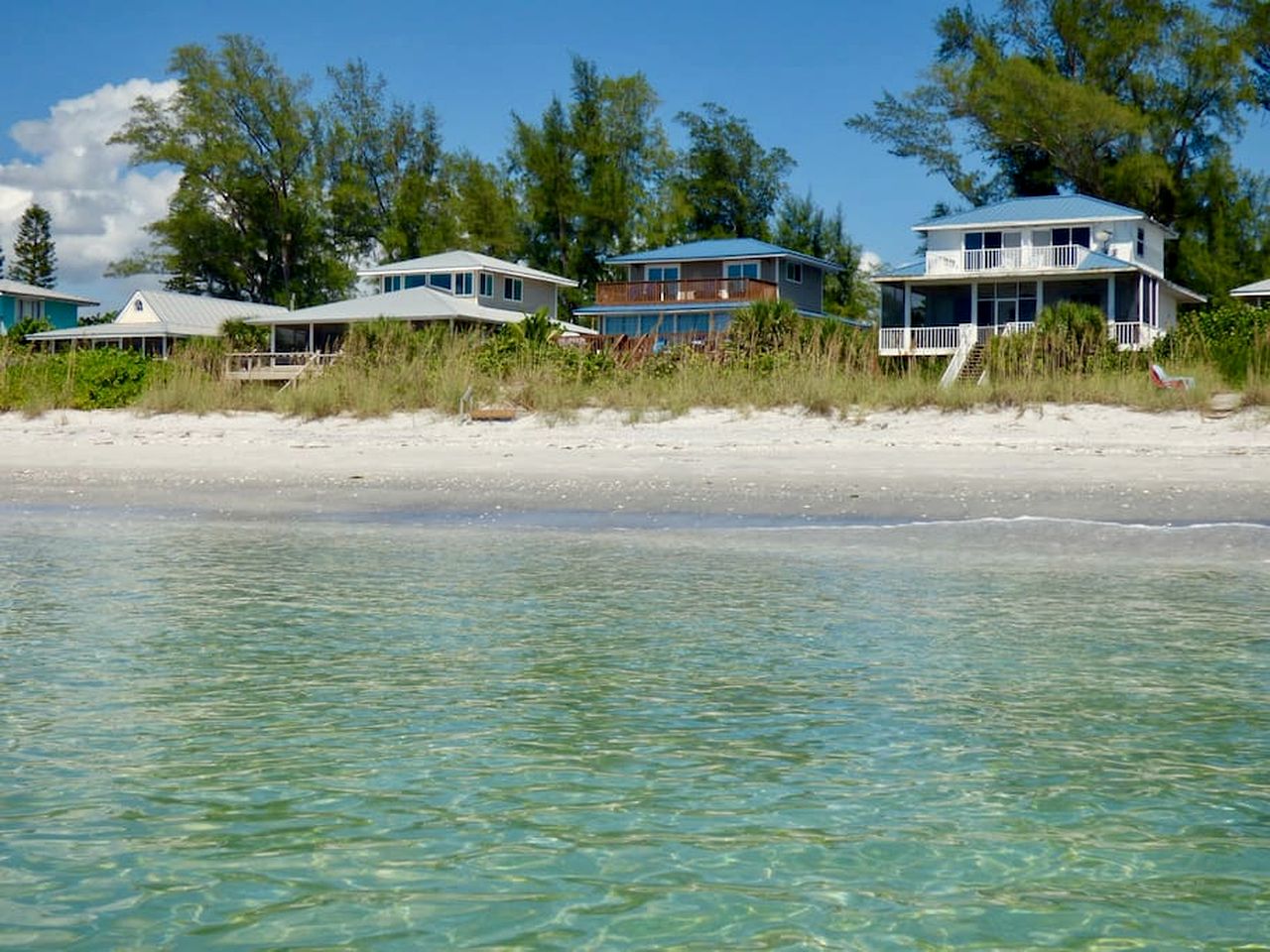 Secluded Beachfront Vacation Home with Private Boardwalk on Little Gasparilla Island near Boca Grande, Florida