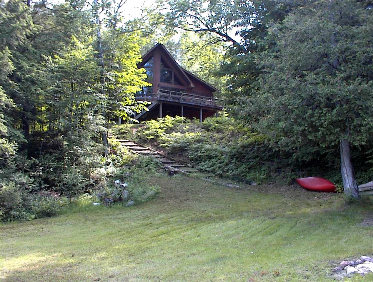 Adirondack Lakefront Cabin with a Private Beach in Paradox, New York