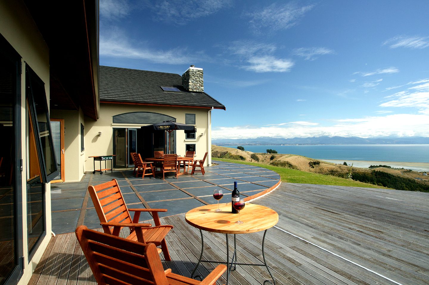 Lodge Suite with Deck Overlooking the Beautiful Tasman Bay in New Zealand