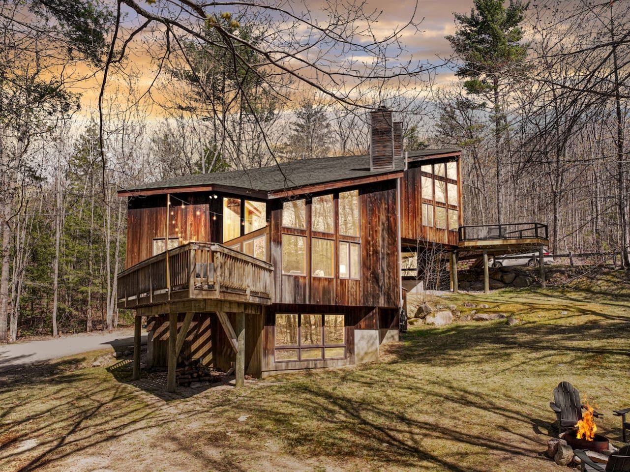 Peaceful Four Bedroom Cabin Retreat in North Conway New Hampshire Near Cranmore Mountain