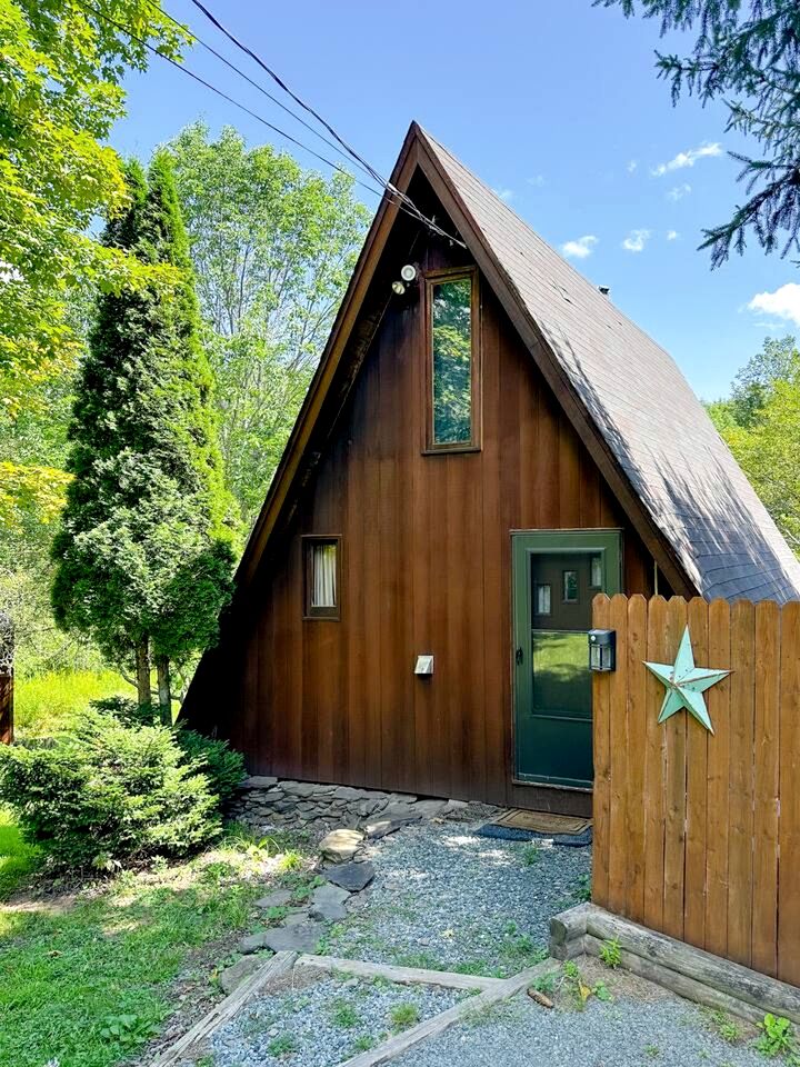 Peaceful A-Frame Retreat with Pond & Private Woodland Escape in Margaretville, New York