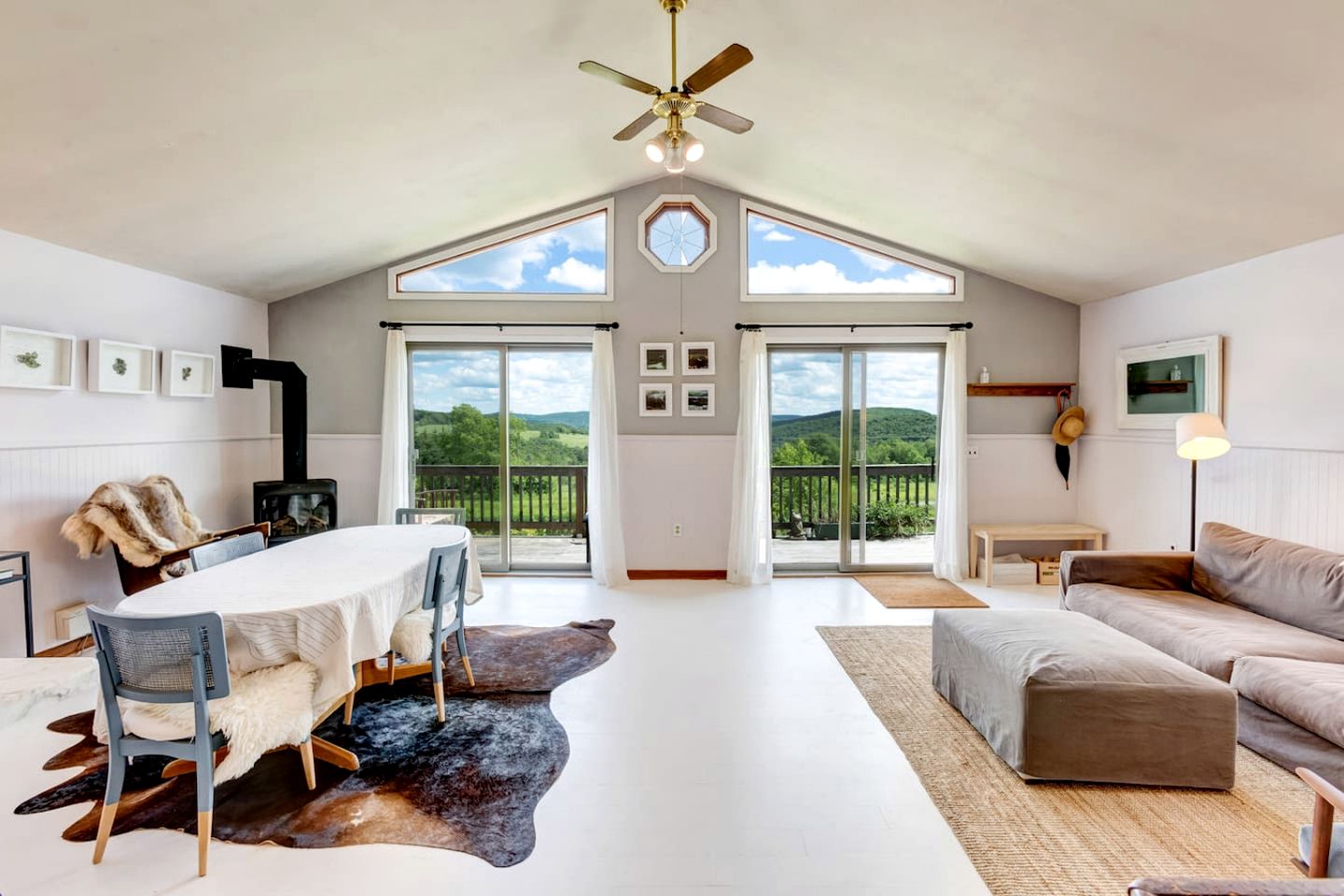 Peaceful Cabin Retreat with Mountain Views & Private Acreage in Hamden, New York