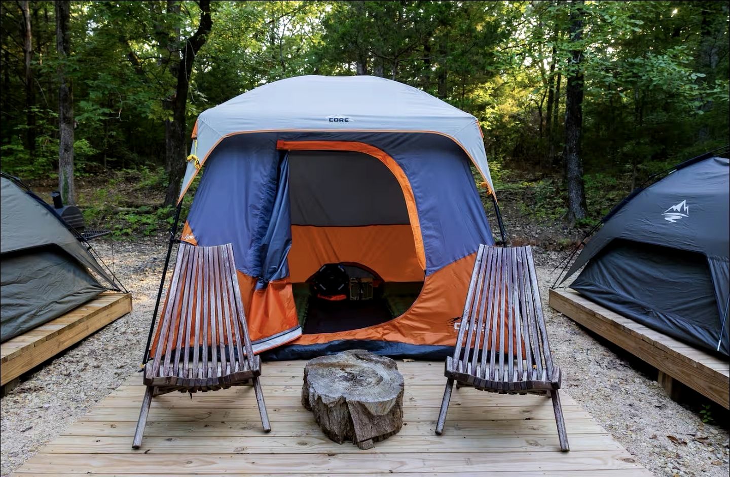 Peaceful Camping Tent Retreat with Fire Pit & Starry Skies near Honey Grove, TX