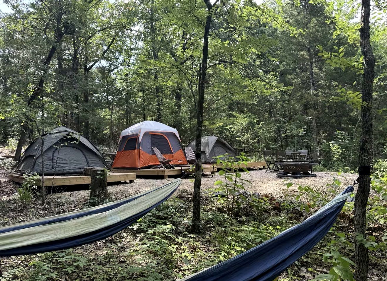 Peaceful Camping Tent Retreat with Fire Pit & Starry Skies near Honey Grove, TX