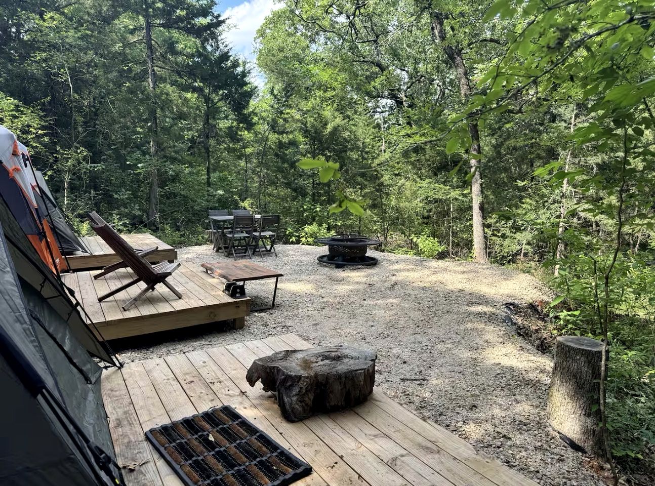 Peaceful Camping Tent Retreat with Fire Pit & Starry Skies near Honey Grove, TX