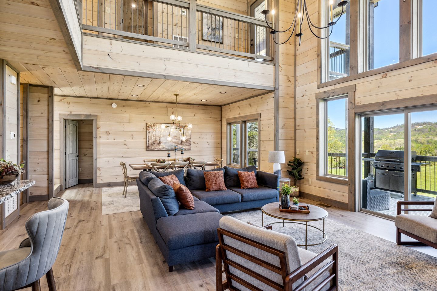 Impressive Three Level Cabin with Game and Theater Room and Countryside Views in Tennessee