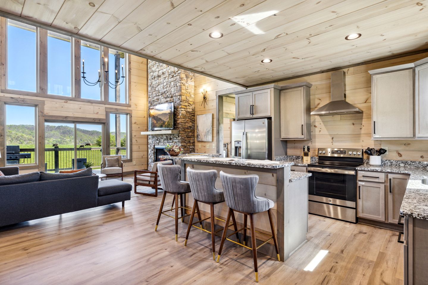 Impressive Three Level Cabin with Game and Theater Room and Countryside Views in Tennessee