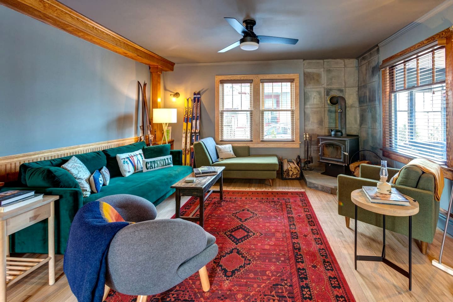Peaceful Village Retreat with Fireplace, Deck Dining & Mountain Sunsets in Margaretville, New York