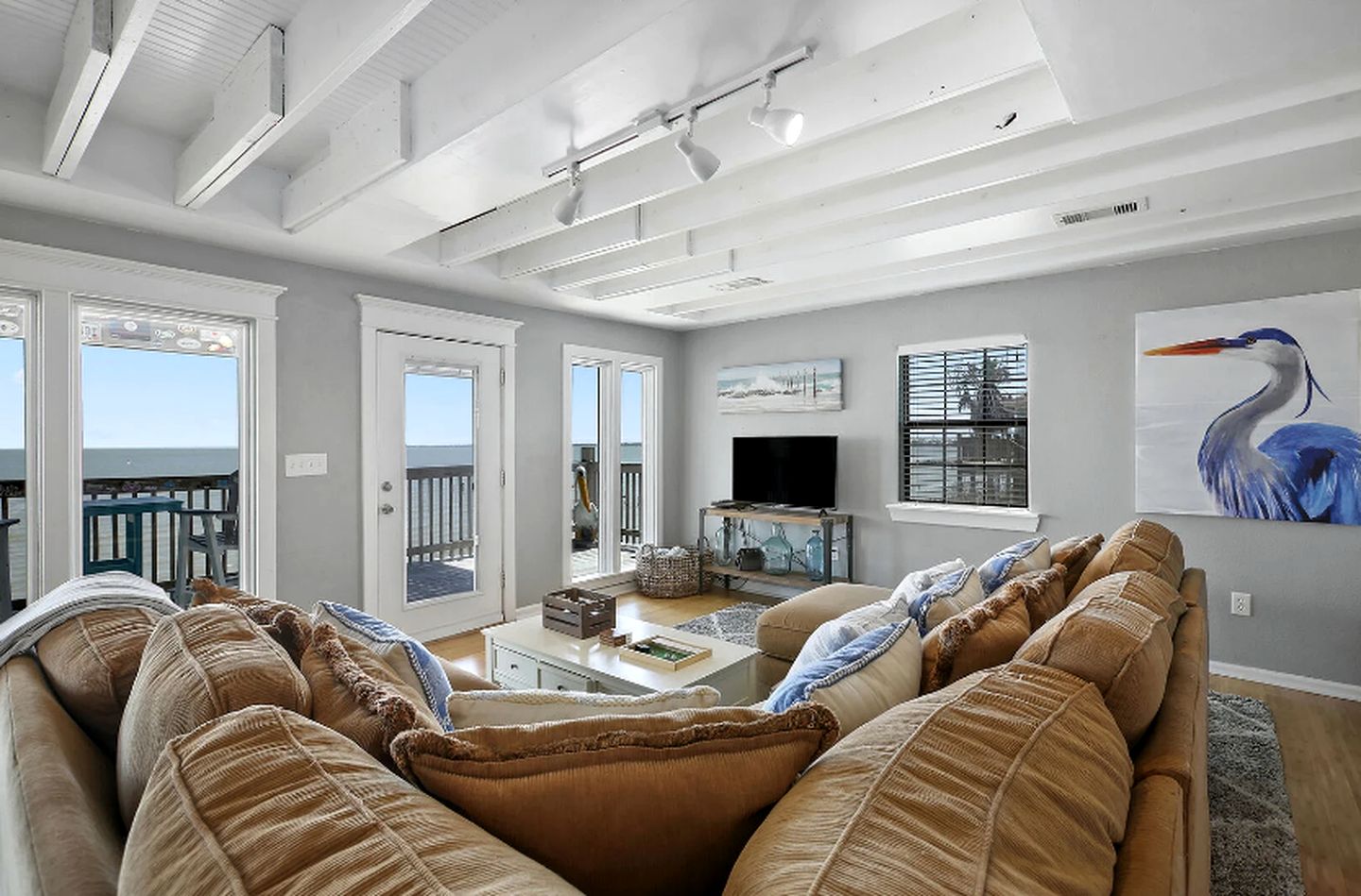 Beautiful Waterfront Home with Amazing Views from the Spacious Deck near Kemah Boardwalk in Seabrook, Texas
