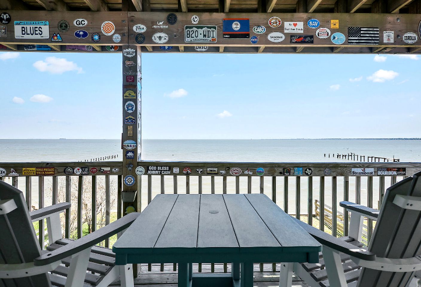 Beautiful Waterfront Home with Amazing Views from the Spacious Deck near Kemah Boardwalk in Seabrook, Texas