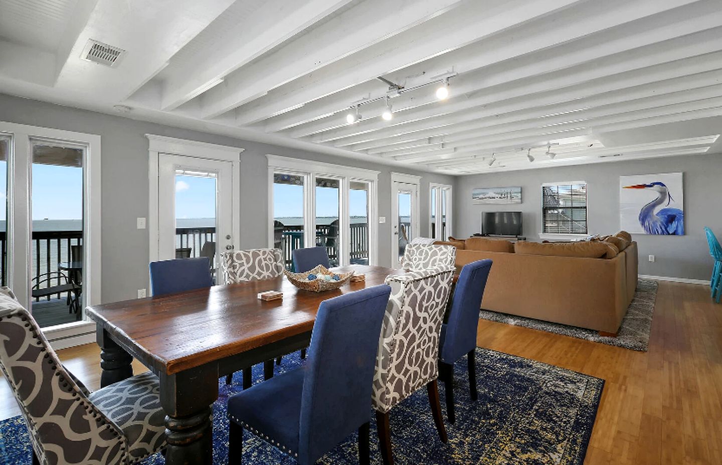 Beautiful Waterfront Home with Amazing Views from the Spacious Deck near Kemah Boardwalk in Seabrook, Texas