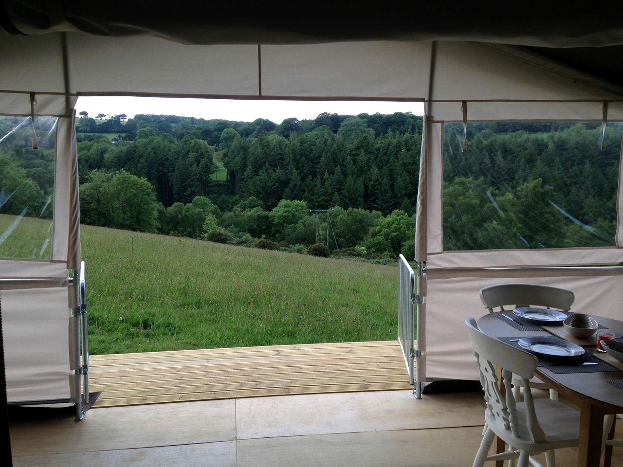Spacious Safari Tent Perfect for Families Located in West Wales, United Kingdom