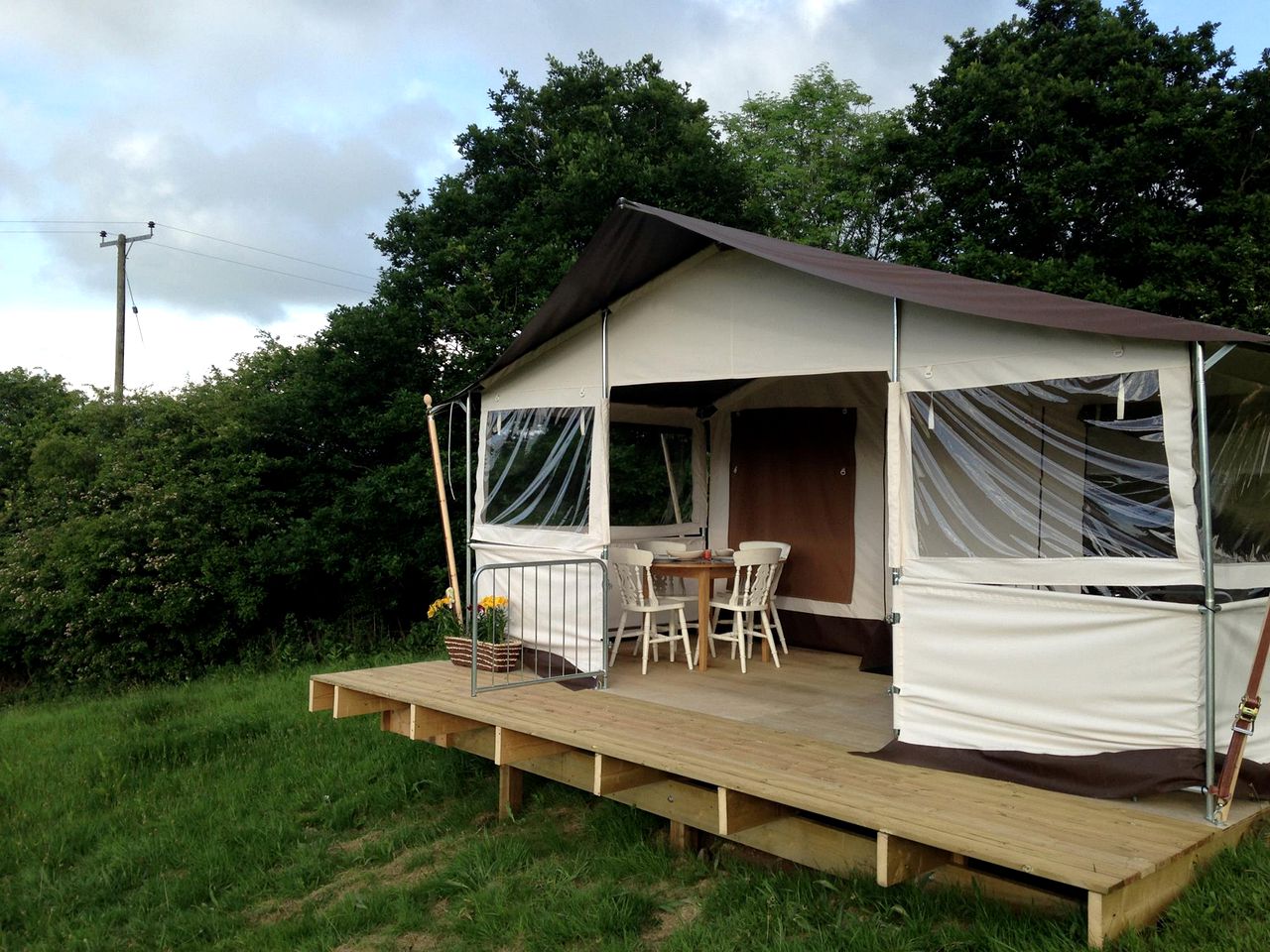 Spacious Safari Tent Perfect for Families Located in West Wales, United Kingdom