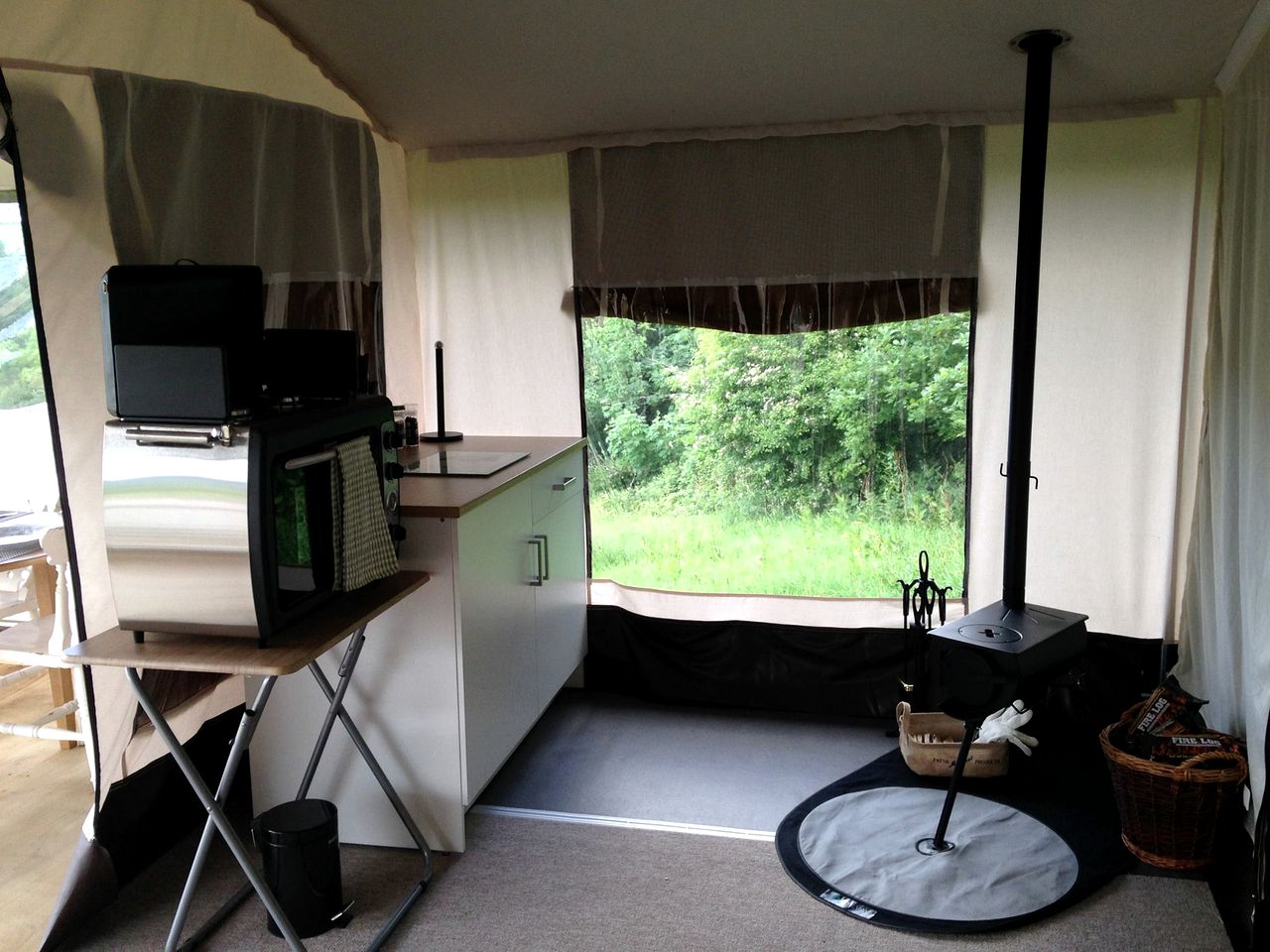 Spacious Safari Tent Perfect for Families Located in West Wales, United Kingdom