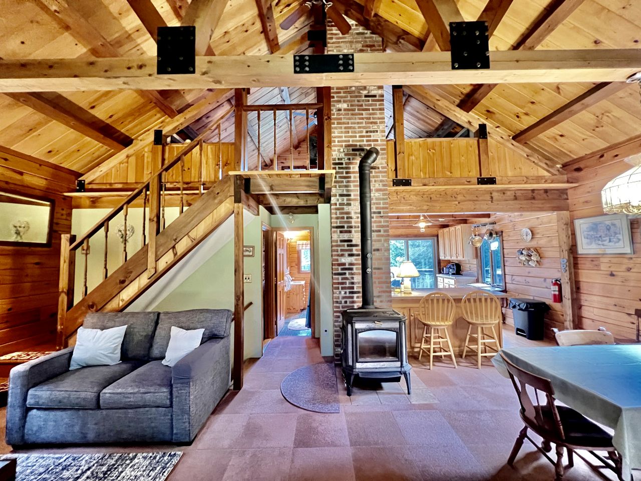 Fantastic Lakefront Wooden Cabin Settled Between Trees in Stratton, Vermont