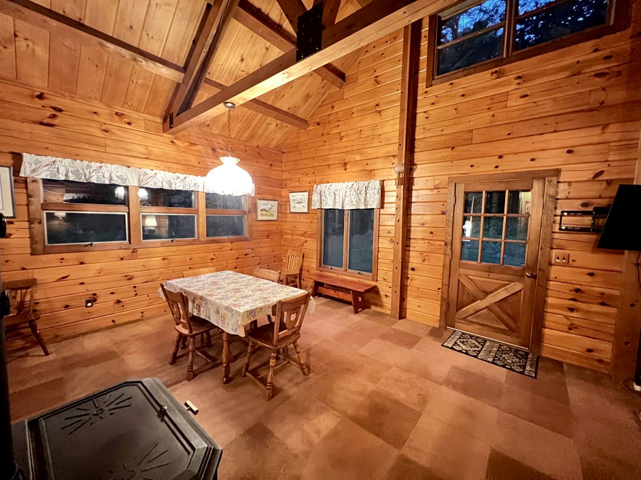 Fantastic Lakefront Wooden Cabin Settled Between Trees in Stratton, Vermont